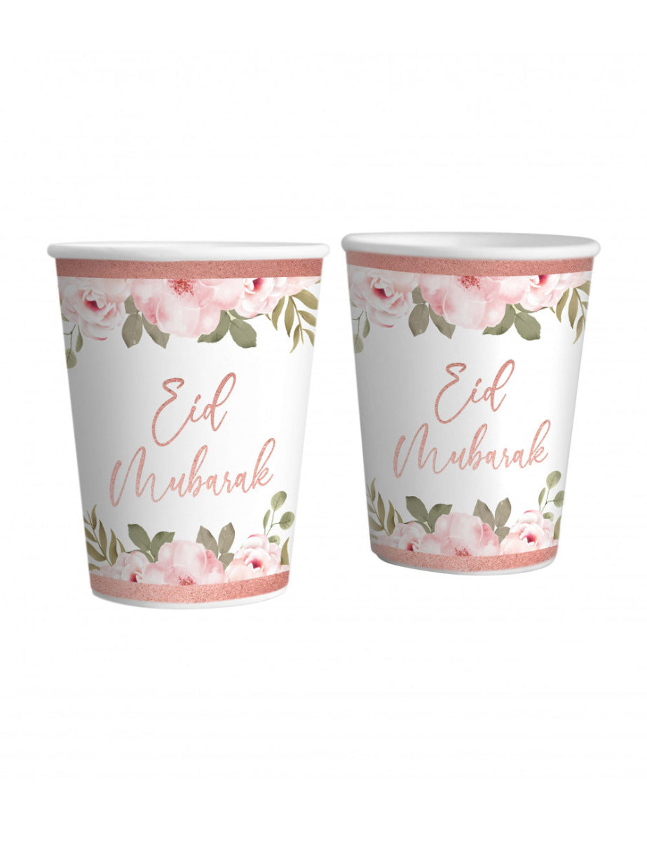 Gobelets Eid Mubarak or rose (6 PIÈCES)