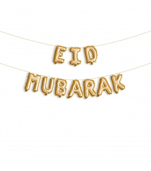 Eid Mubarak foil balloon gold