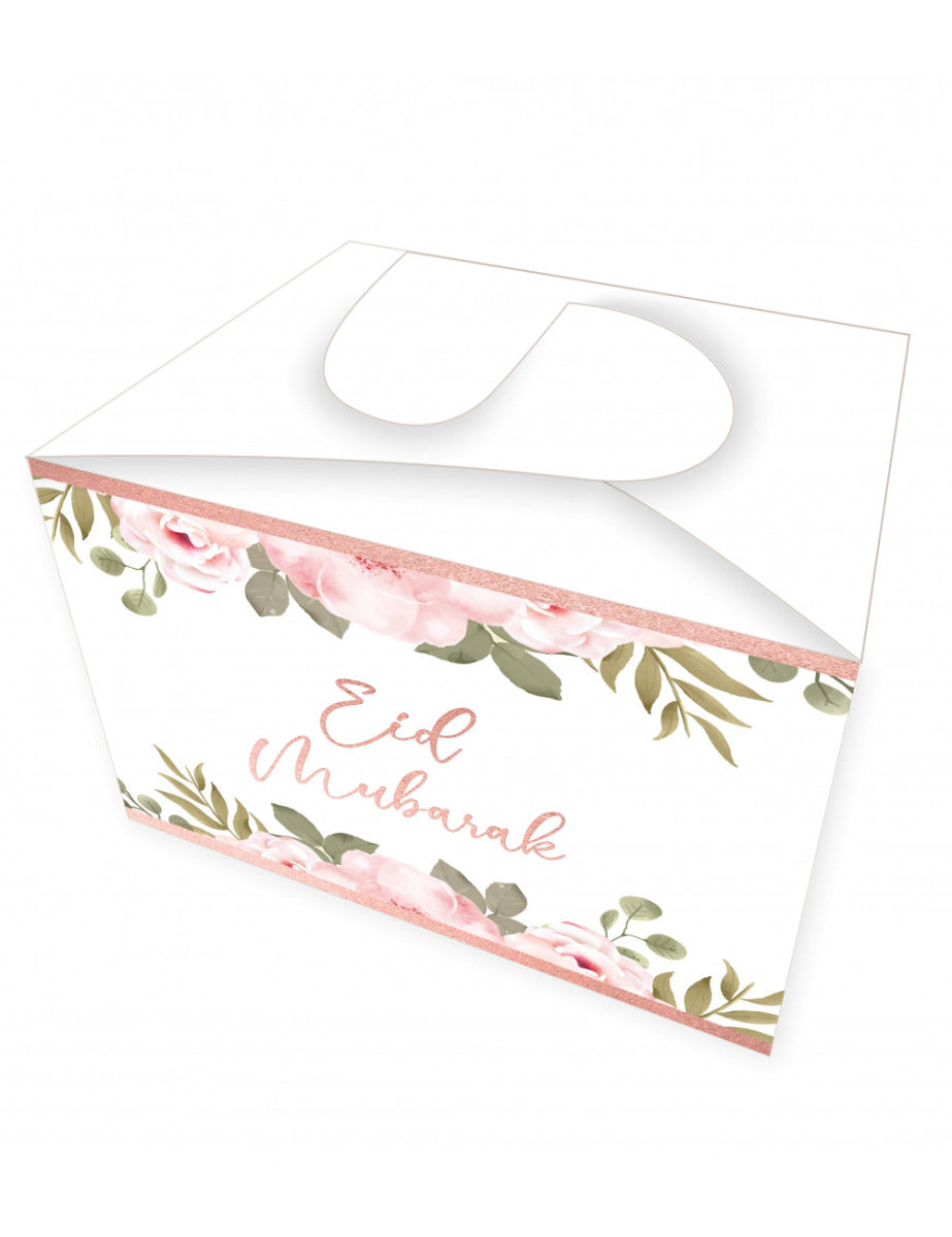 Eid Mubarak cookie box Rose Gold
