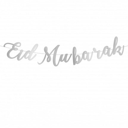 Eid Mubarak Letterslinger Zilver