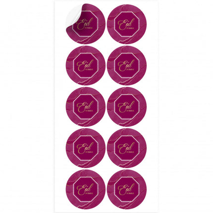 Eid mubarak stickers Bordeaux/Paars