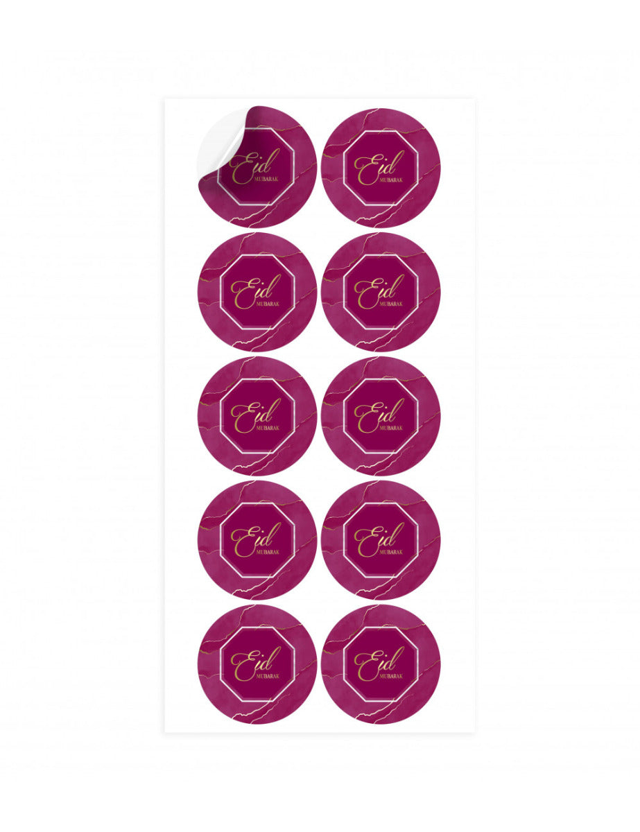 Eid Mubarak stickers Bordeaux/Purple