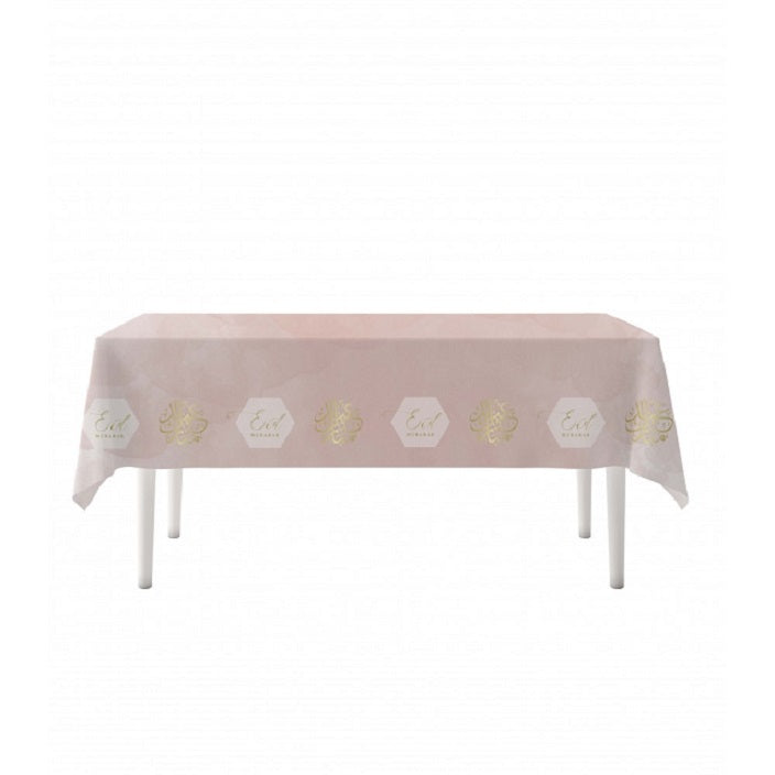 Eid Mubarak Tablecloth Dusty Pink