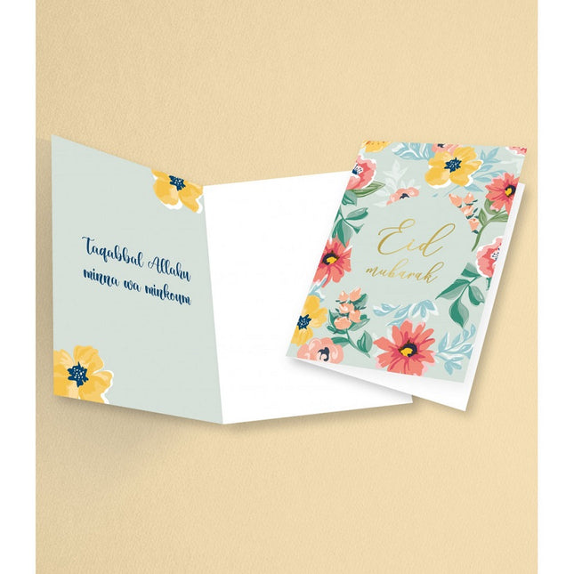 Eid Mubarak Grußkarte Blumen