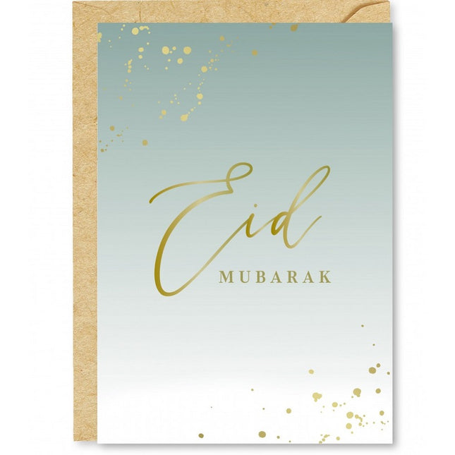 Eid Mubarak Grußkarte Mintgrün