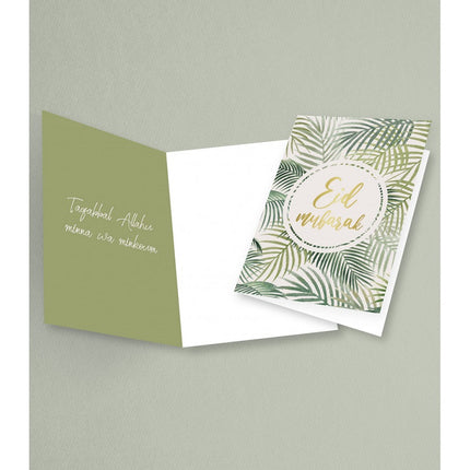 Eid Mubarak Grußkarte Tropisch