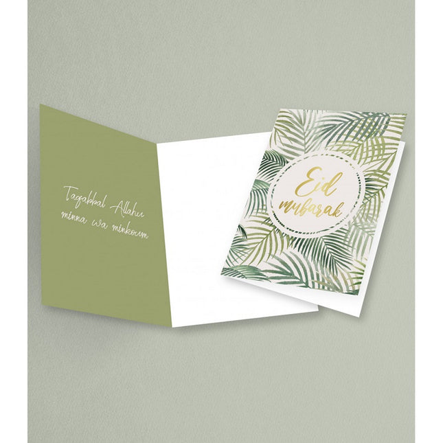 Eid Mubarak Grußkarte Tropisch