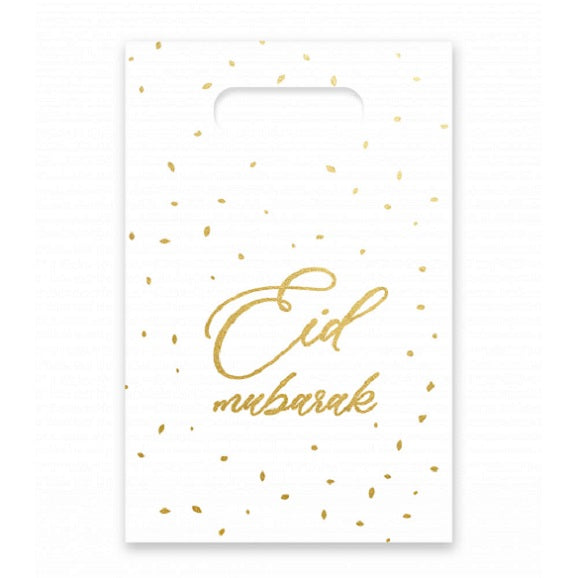 Eid Mubarak Candy Bags White-Gold
