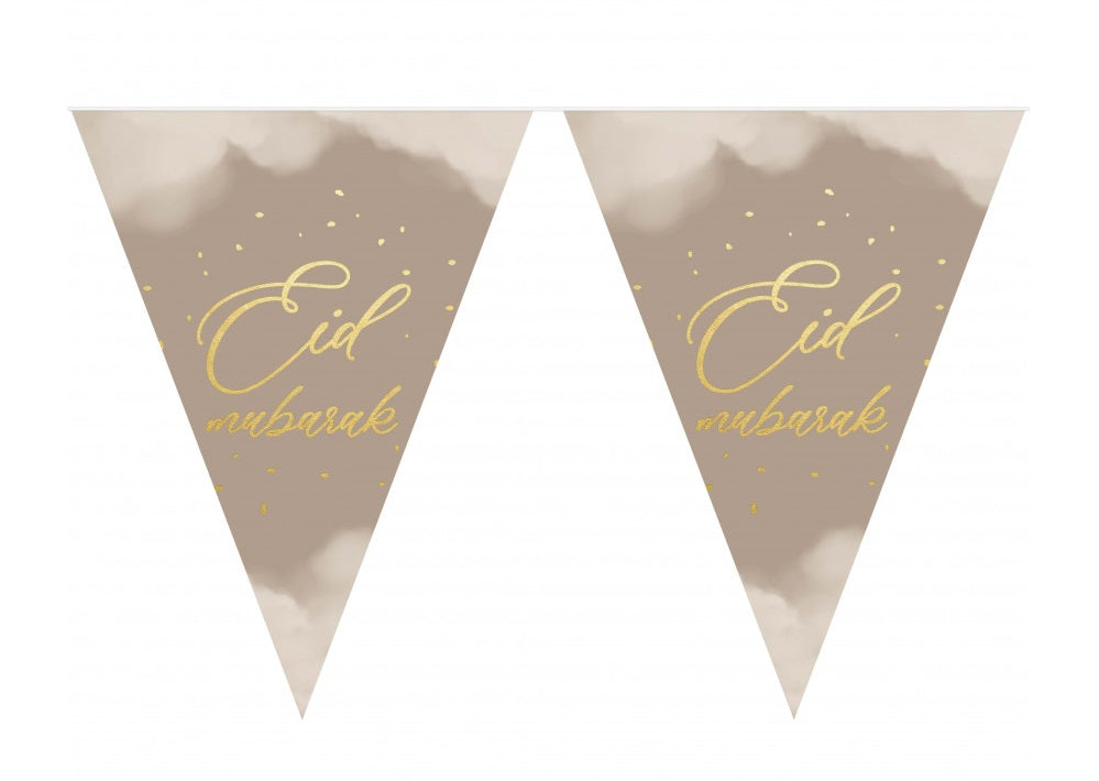 Drapeaux Aïd Moubarak 5 mètres Taupe