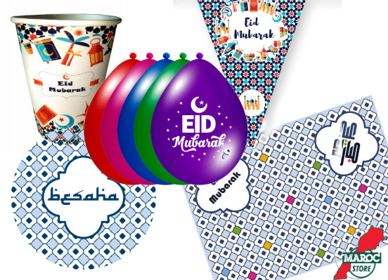 Boîte cadeau de l'Aïd petite bleue