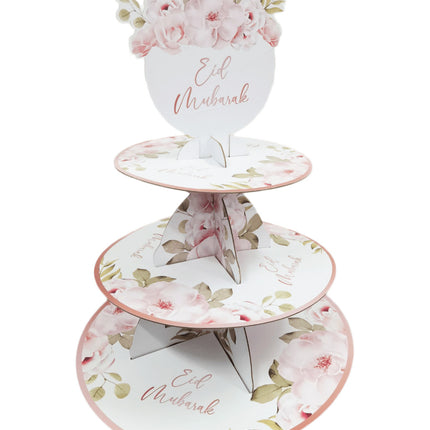 Eid Mubarak Etagere Roségold Karton