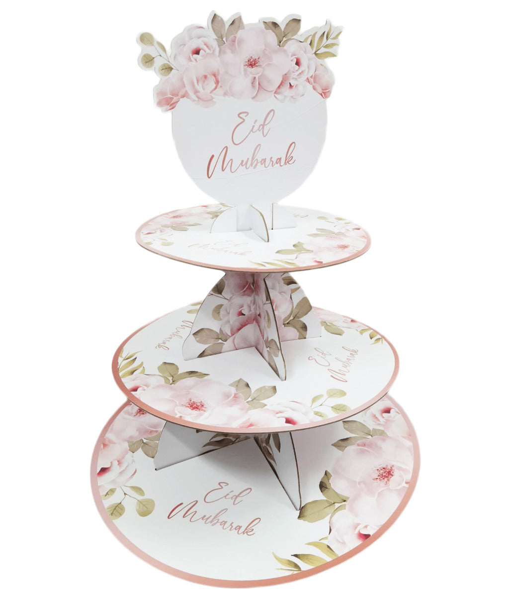 Eid Mubarak etagère rose gold – 3 lagen van stevig karton