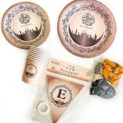 Eid Mubarak Set Motief Moskee