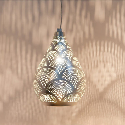 Östliche Filigran-Eleganz Mini-Fächer Silber