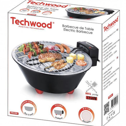 Techwood - Elektrogrill - Ø31 cm - Tischgrill - kompakt und leicht