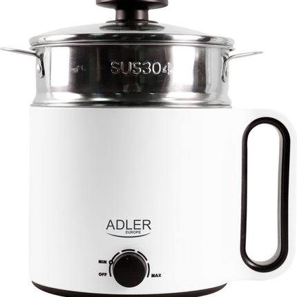 Adler AD-6417 - Elektrische pan - 5 in 1 - wit - 1.9 liter