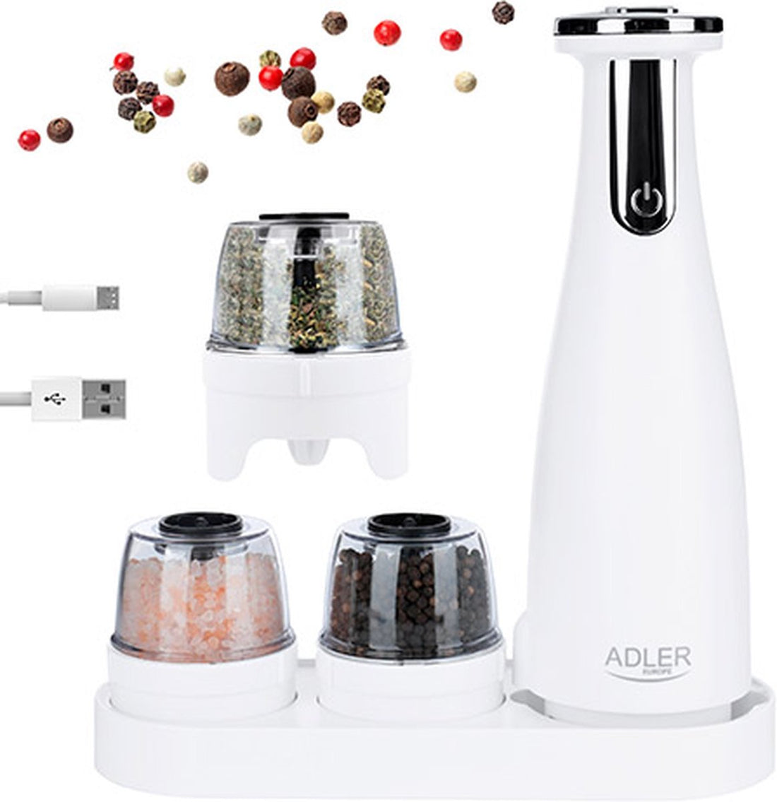 Electric Salt and Pepper Mill - Set - 3 mills