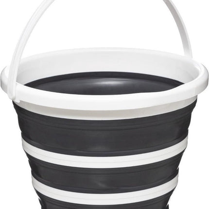Opvouwbaar Schoonmaak emmer - 10 liter - Wit/Grijs