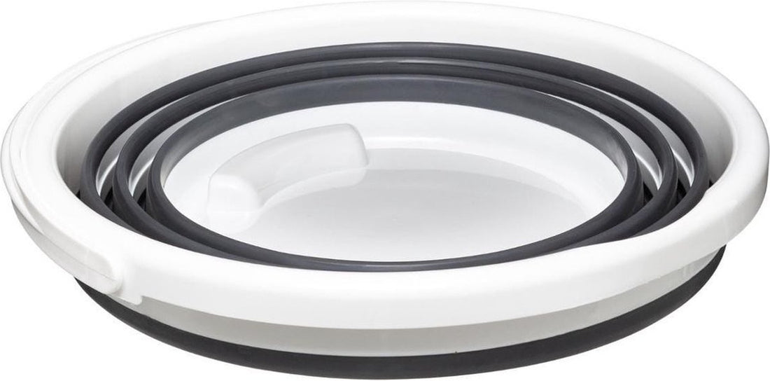Seau de nettoyage pliable - 10 litres - Blanc/Gris