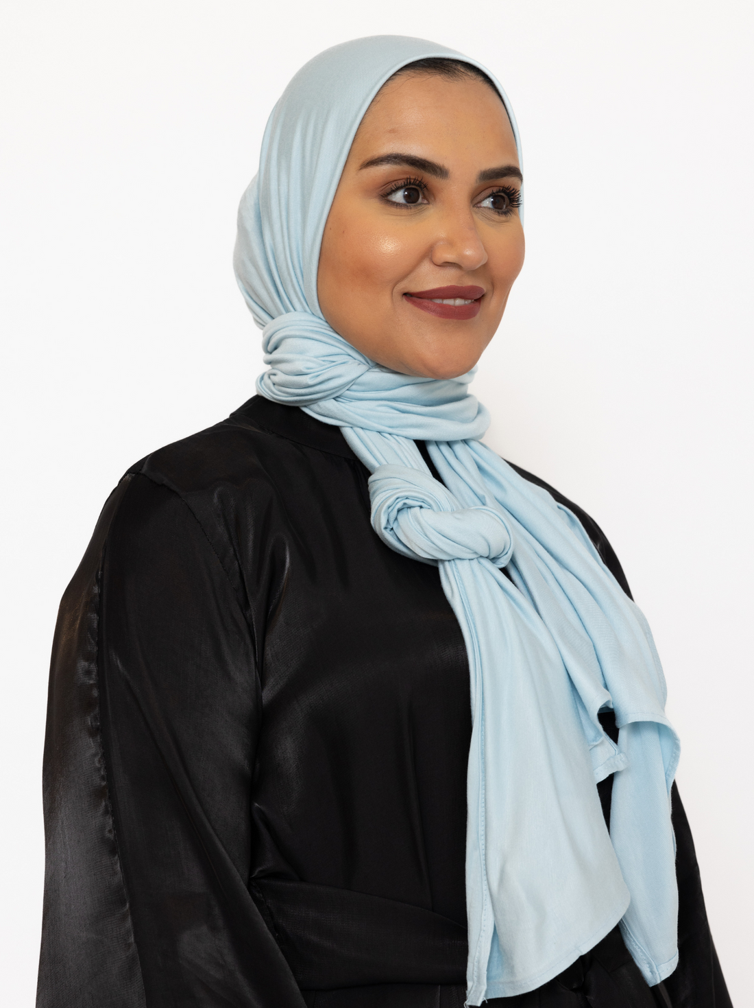 Katoenen stretch sjaal – hoofddoek van katoen, niet doorschijnend, 170 x 60 cm – foto 6