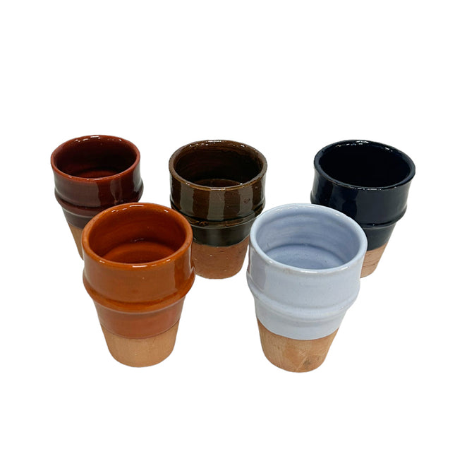 Marokkanische halbglasierte Espressotassen 70 ml