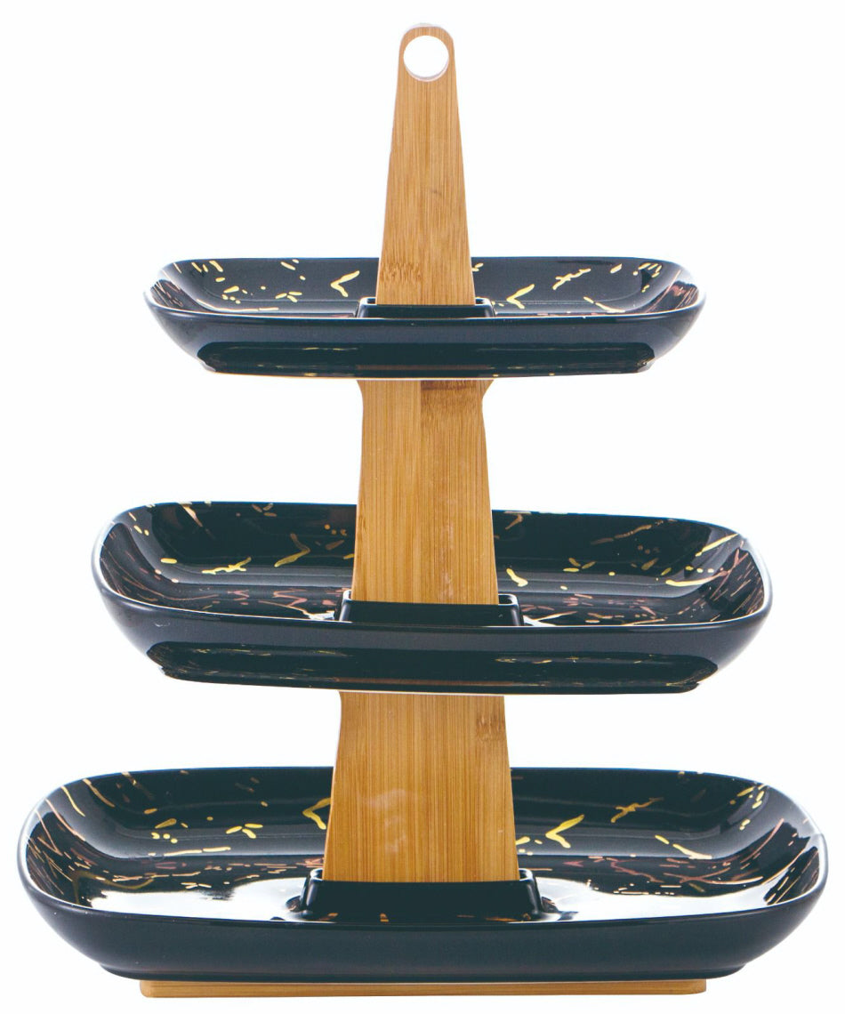 Étagère Porcelaine aspect marbre 3 pièces