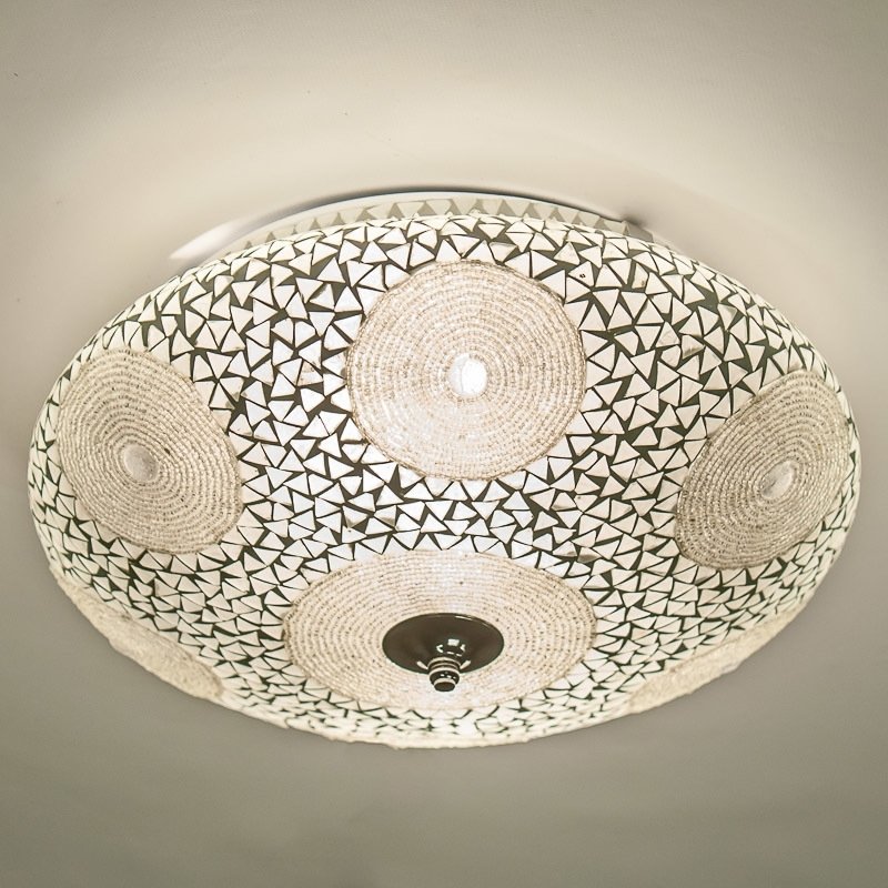Plafonnier mosaïque orientale perles Ø 38 cm