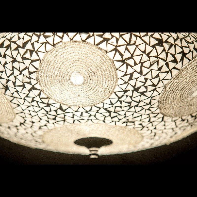 Plafonnier mosaïque orientale perles Ø 38 cm