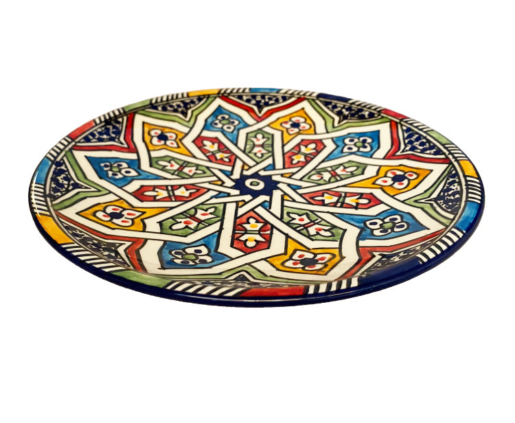 Assiette marocaine colorée Fès Ø 25