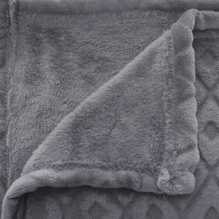 Plaid Dunkelgrau mit Karomuster – 180×230 XL