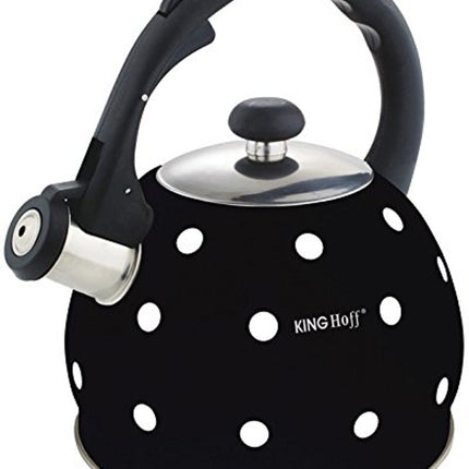 Fluitketel zwart stippel 2 liter