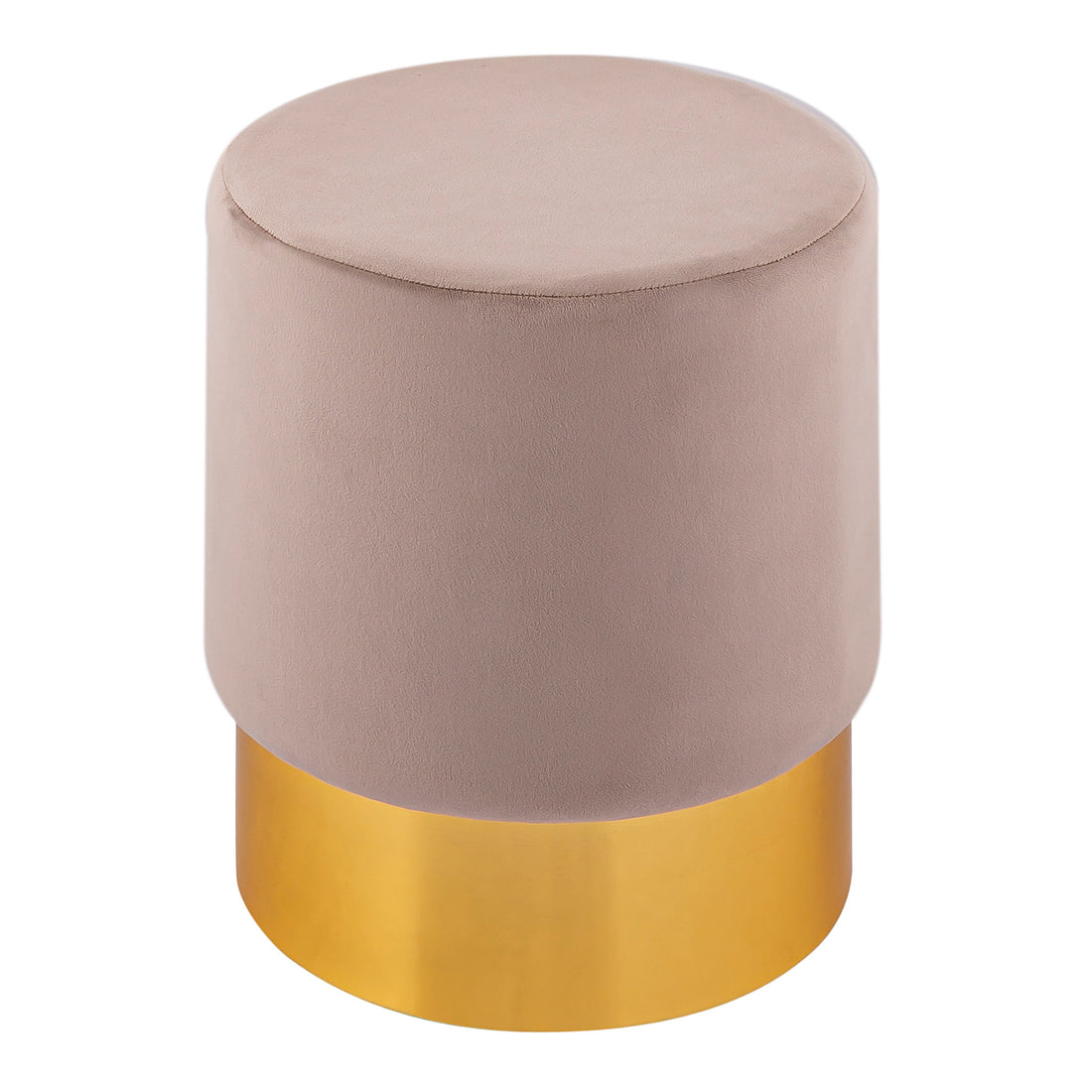 Tabouret en velours - Moderne - Rond - Pouf Velours & Métal Ø 31 H 43 cm