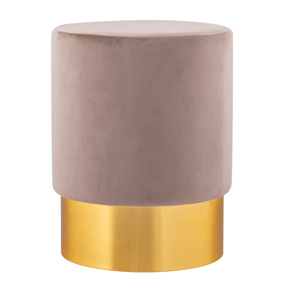 Tabouret en velours - Moderne - Rond - Pouf Velours & Métal Ø 31 H 43 cm
