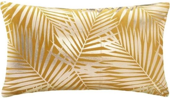 Kissen Tropic Samt – 30 x 50 cm – Ocker