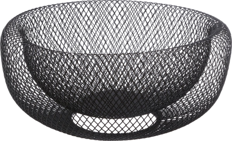 Round Fruit Bowl / Fruit Basket – Black Metal – Ø27 cm