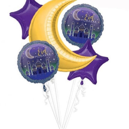 Set aus Eid Mubarak Folienballons