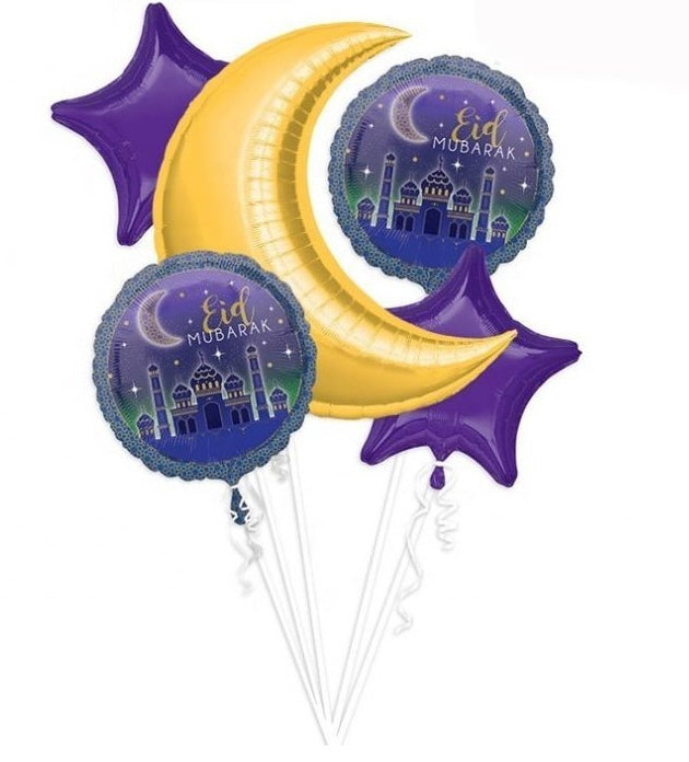 Set of Eid Mubarak foil balloons