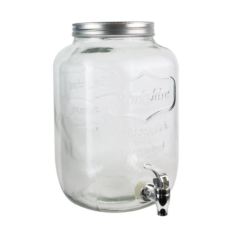 Bouteille à boisson en verre – distributeur de jus de limonade avec robinet - 8 litres
