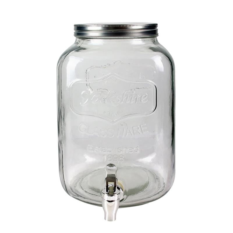 Bouteille à boisson en verre – distributeur de jus de limonade avec robinet - 8 litres