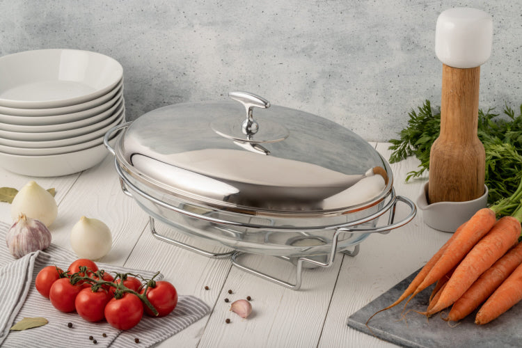Chafing dish ovale - chauffe-plat 3.2L