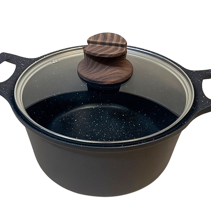 Hakal Gietaluminium Kookpan met Glazen Deksel