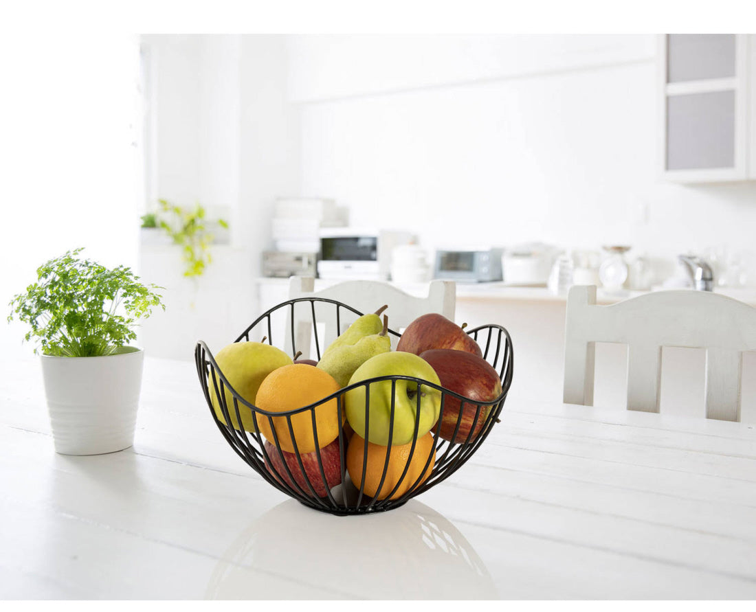 Coupe à fruits métallique noire - Corbeille à fruits