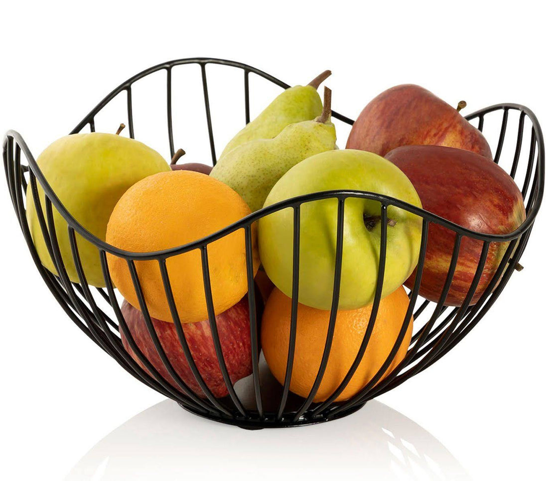 Coupe à fruits métallique noire - Corbeille à fruits