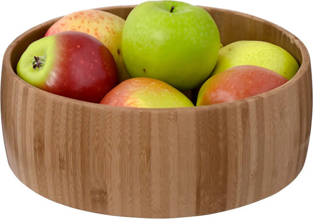 5Five Obstschale/Obstkorb Bali - Bambusholz - D29 x H10 cm - braun - rund