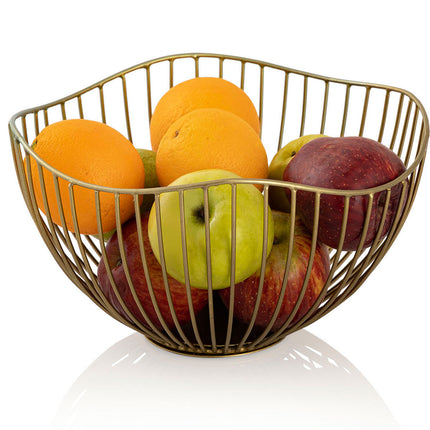 Goldfarbene Metall-Obstschale
