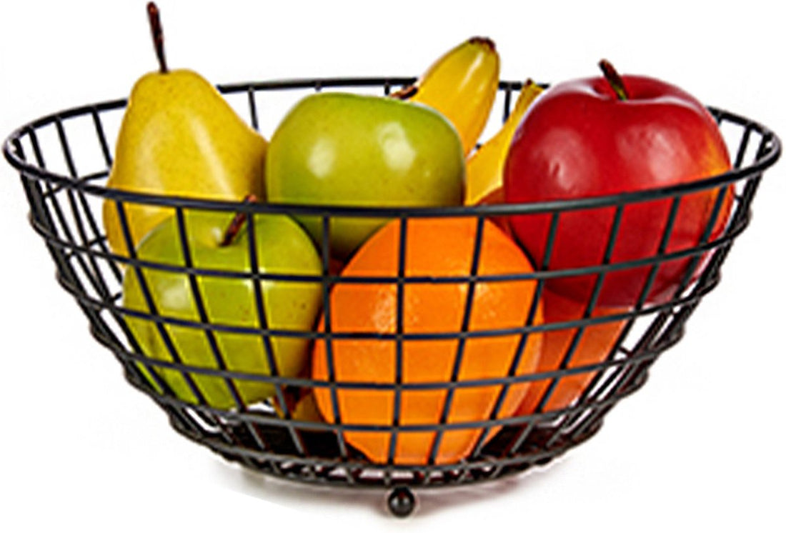 Corbeille à fruits - Panier à fruits - Noir - Acier - Ø 28 cm H 11 cm
