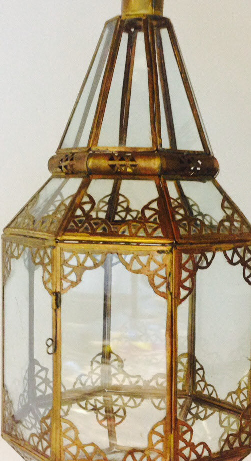 Lampe marocaine en verre faite à la main