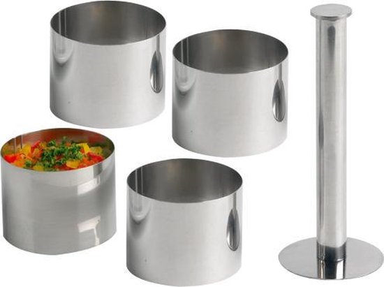 Cosy&Trendy Cercle de présentation - Rond Avec Poussoir - Ø 7 cm - Set de 4