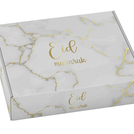 Eid Mubarak Gebäckschachtel Marmor Gold