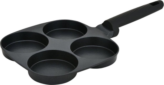 Spiegelei-Pfanne, Pfannkuchenpfanne - 4-teilige Omelett-Pfannkuchenpfanne - Frühstücks-Zubereiter - Eierpfanne - Alle Kochfelder